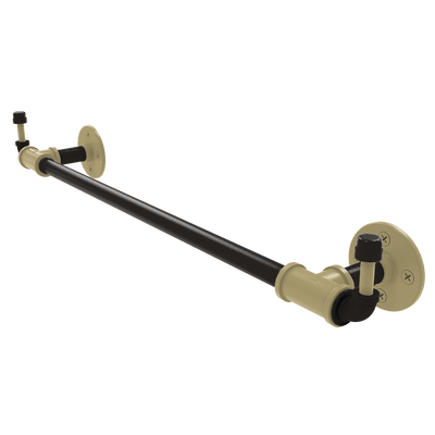 Collegiate Collection Towel Bar with Integrated Hooks Boulder Black and Gold Edition