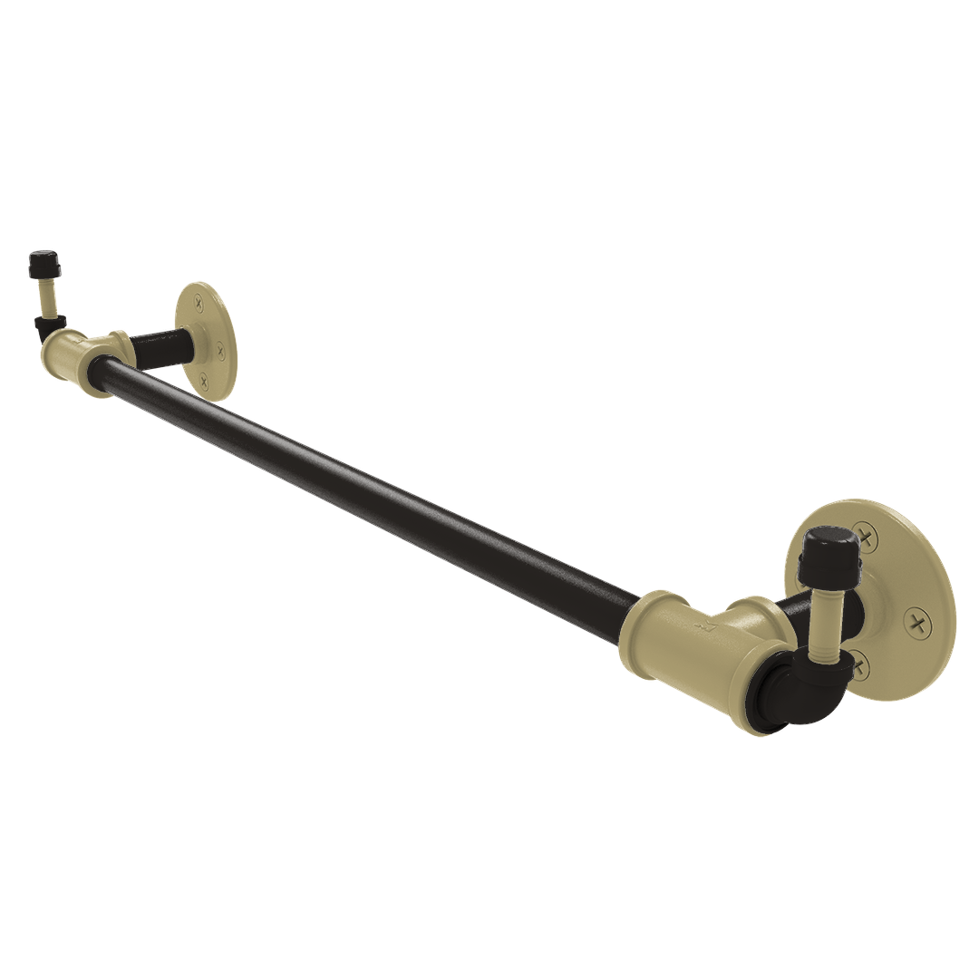 Collegiate Collection Towel Bar with Integrated Hooks Boulder Black and Gold Edition