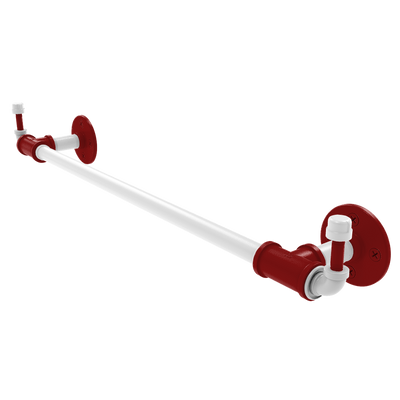 Collegiate Collection Towel Bar with Integrated Hooks Silicon Valley Red and White Edition