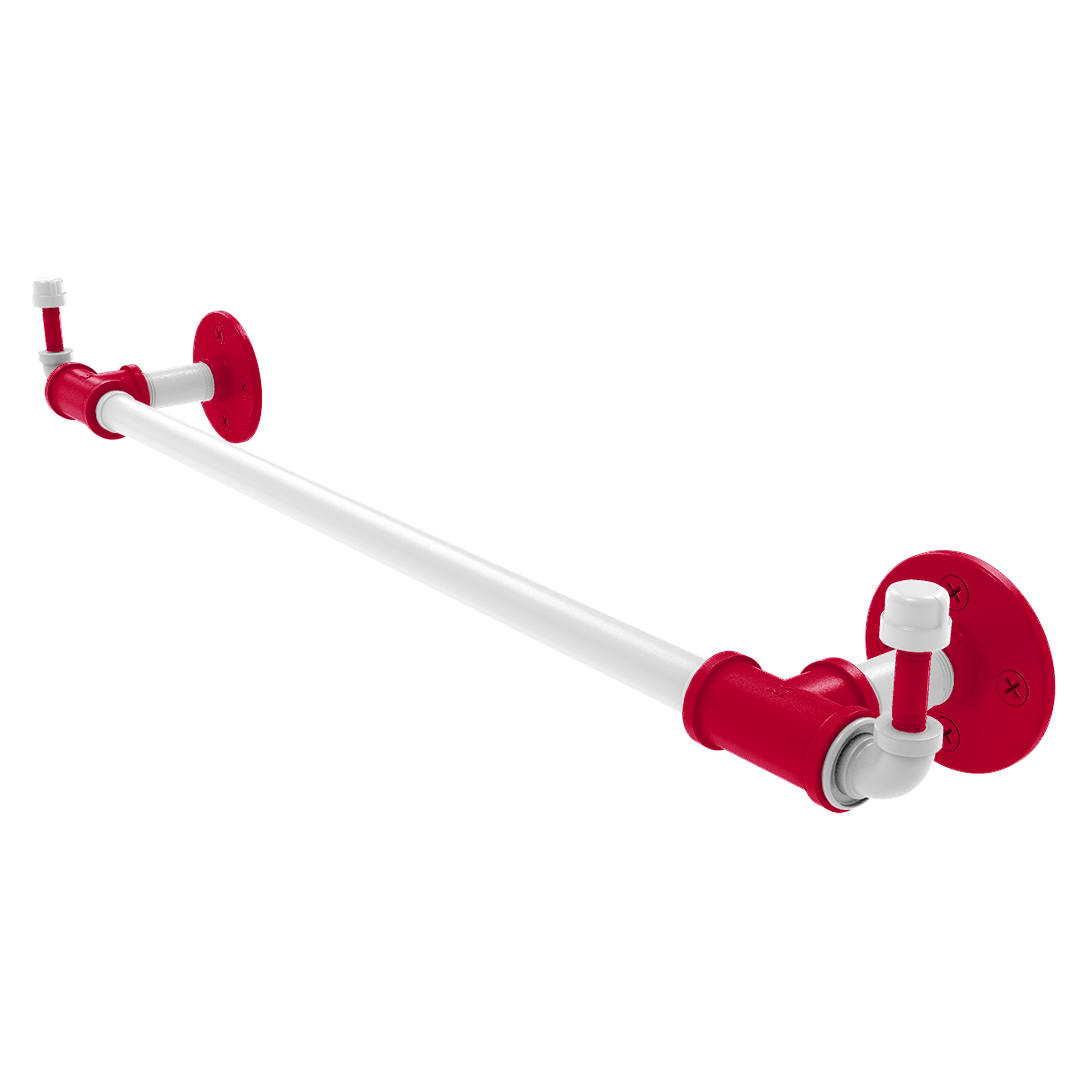 Collegiate Collection Towel Bar with Integrated Hooks Salt Lake Red and White Edition
