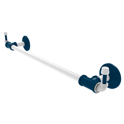 Collegiate Collection Towel Bar with Integrated Hooks Hartford Blue and White Edition