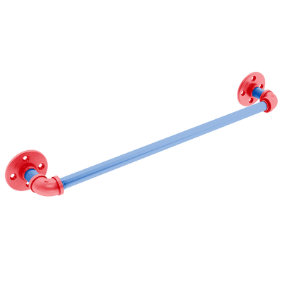Collegiate Collection Towel Bar Lawrence Blue and Crimson Edition