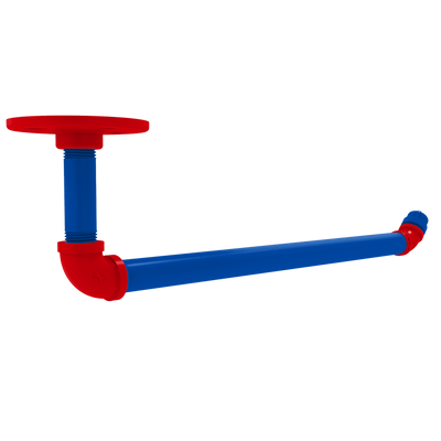 Collegiate Collection Under Cabinet Paper Towel Holder Lawrence Blue and Crimson Edition