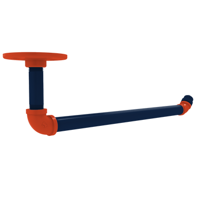 Collegiate Collection Under Cabinet Paper Towel Holder Champaign Orange and Blue Edition