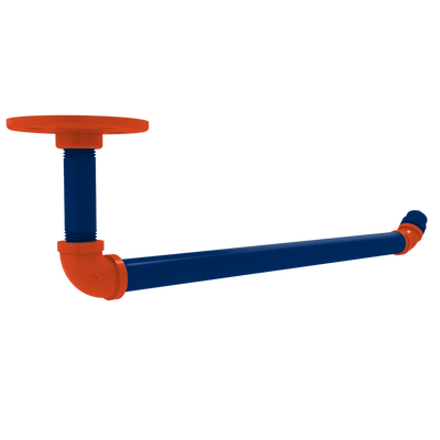 Collegiate Collection Under Cabinet Paper Towel Holder Charlottesville Orange and Blue Edition