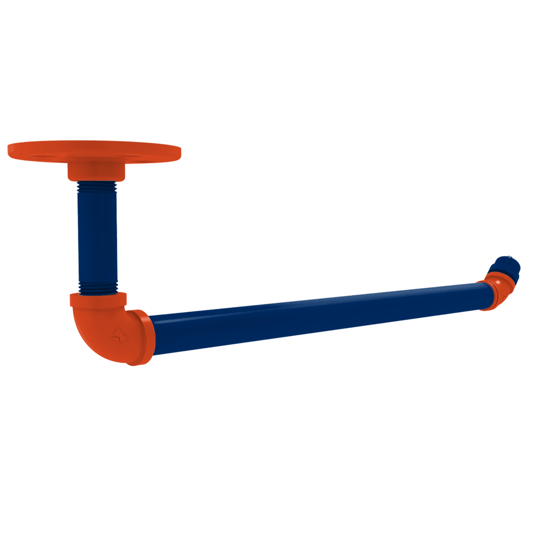 Collegiate Collection Under Cabinet Paper Towel Holder Charlottesville Orange and Blue Edition