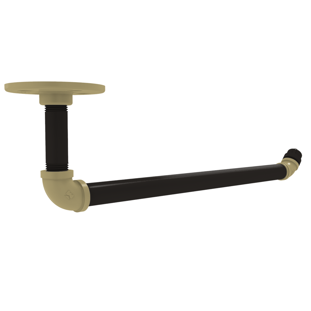 Collegiate Collection Under Cabinet Paper Towel Holder Boulder Black and Gold Edition