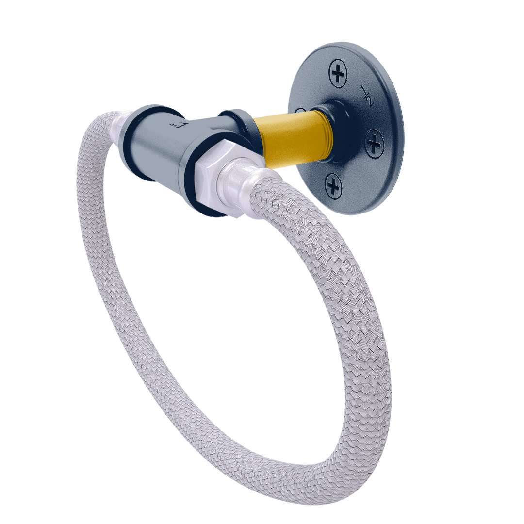 Collegiate Collection Towel Ring with Stainless Steel Braided Ring South Bend Game Day Edition