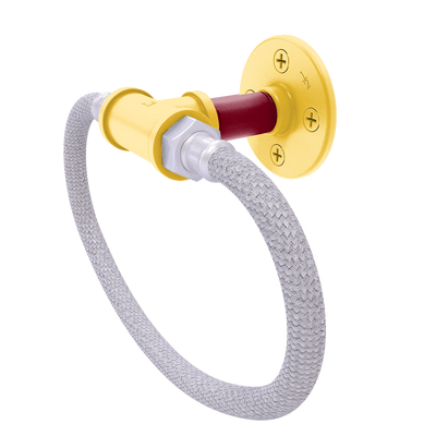 Collegiate Collection Towel Ring with Stainless Steel Braided Ring Twin Cities Maroon and Gold Edition