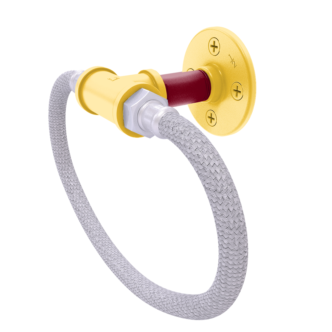 Collegiate Collection Towel Ring with Stainless Steel Braided Ring Twin Cities Maroon and Gold Edition