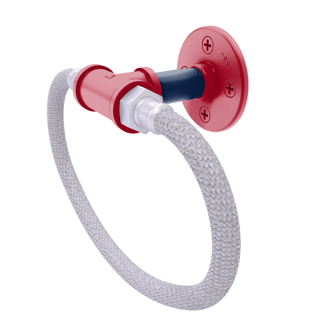 Collegiate Collection Towel Ring with Stainless Steel Braided Ring Tucson Red and Blue Edition