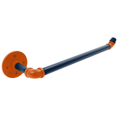 Collegiate Collection Wall Mounted Paper Towel Holder Plainsmen Blue and Orange Edition