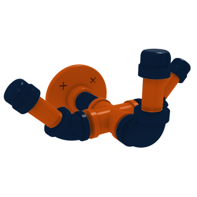 Collegiate Collection Triple Hook Plainsmen Blue and Orange Edition