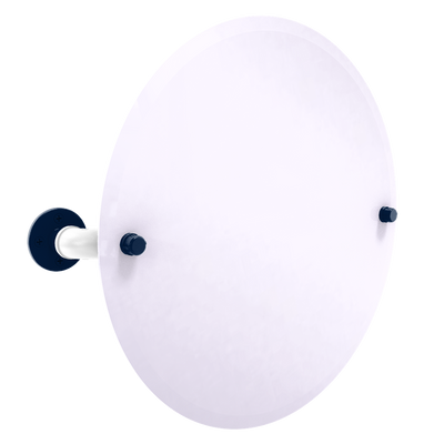 Collegiate Collection Frameless Oval Wall Mounted Tilt Mirror Keystone State Blue and White Edition