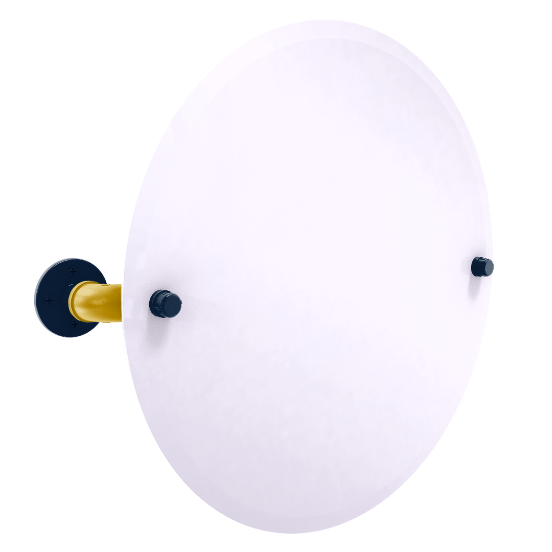 Collegiate Collection Frameless Oval Wall Mounted Tilt Mirror South Bend Game Day Edition