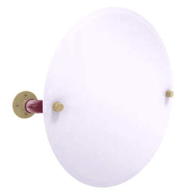 Collegiate Collection Frameless Oval Wall Mounted Tilt Mirror Tallahassee Garnet and Gold Edition
