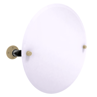 Collegiate Collection Frameless Oval Wall Mounted Tilt Mirror West Lafayette Black and Gold Edition