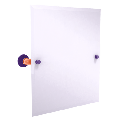 Collegiate Collection Frameless Rectangular Wall Mounted Tilt Mirror Foothills Orange and Purple Edition