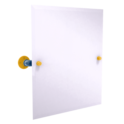 Collegiate Collection Frameless Rectangular Wall Mounted Tilt Mirror Bay Area Blue and Gold Edition