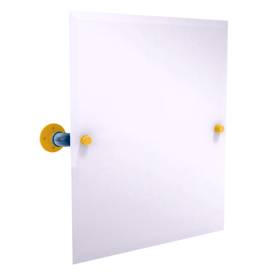 Collegiate Collection Frameless Rectangular Wall Mounted Tilt Mirror Bay Area Blue and Gold Edition