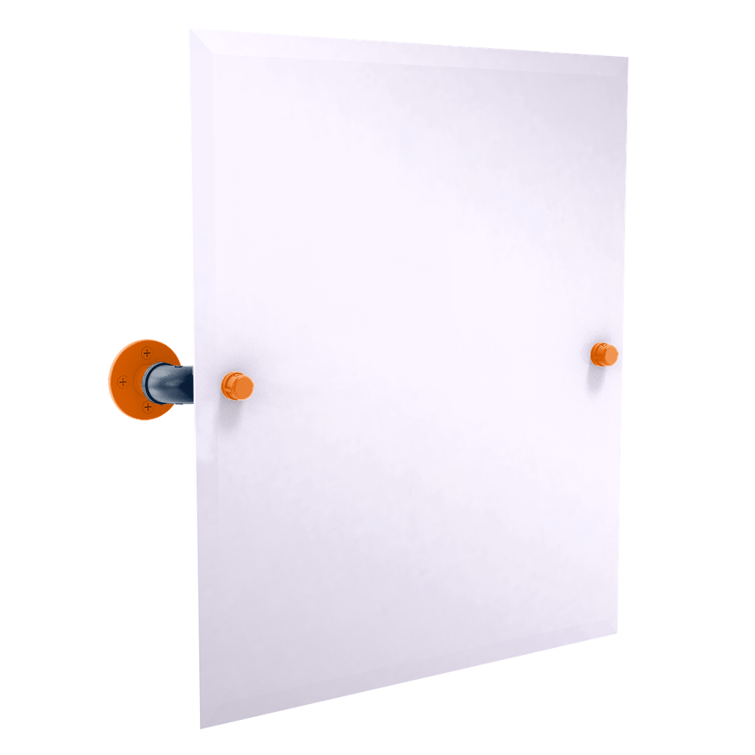Collegiate Collection Frameless Rectangular Wall Mounted Tilt Mirror Upstate New York Orange and Navy Edition