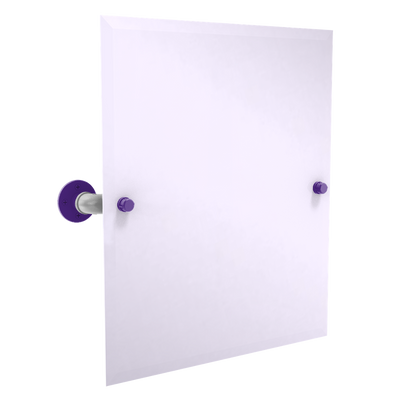 Collegiate Collection Frameless Rectangular Wall Mounted Tilt Mirror Flint Hills Purple and Silver Edition