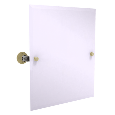 Collegiate Collection Frameless Rectangular Wall Mounted Tilt Mirror Boulder Black and Gold Edition