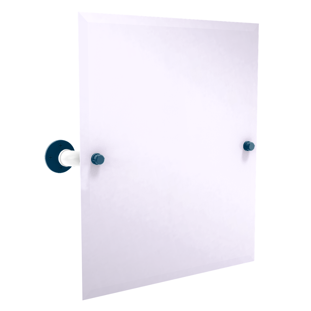 Collegiate Collection Frameless Rectangular Wall Mounted Tilt Mirror Hartford Blue and White Edition