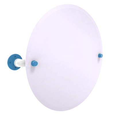 Collegiate Collection Frameless Round Wall Mounted Tilt Mirror Chapel Hill Game Day Edition