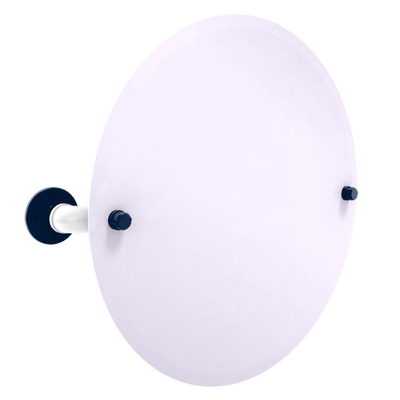 Collegiate Collection Frameless Round Wall Mounted Tilt Mirror Keystone State Blue and White Edition