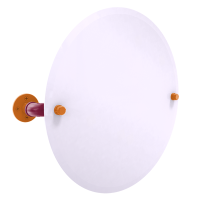 Collegiate Collection Frameless Round Wall Mounted Tilt Mirror Blacksburg Game Day Edition