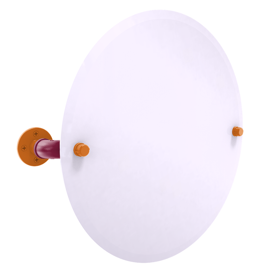 Collegiate Collection Frameless Round Wall Mounted Tilt Mirror Blacksburg Game Day Edition