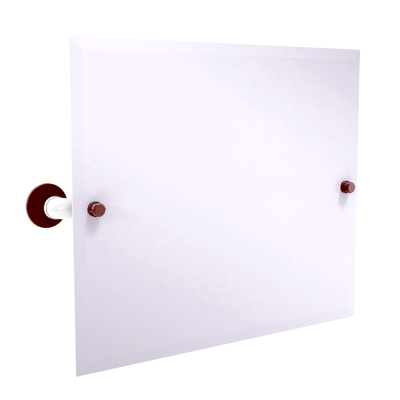 Collegiate Collection Landscape Rectangular Wall Mounted Tilt Mirror College Station Maroon and White Edition