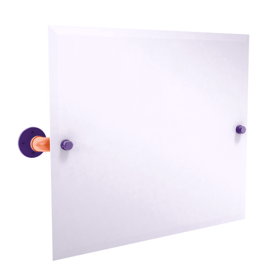 Collegiate Collection Landscape Rectangular Wall Mounted Tilt Mirror Foothills Orange and Purple Edition