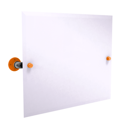 Collegiate Collection Landscape Rectangular Wall Mounted Tilt Mirror Stillwater Orange and Black Edition