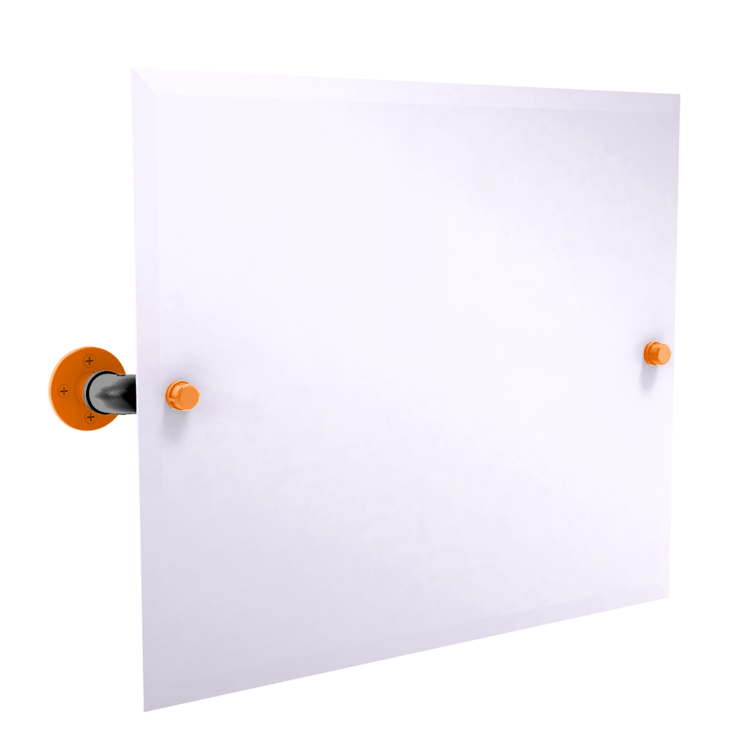 Collegiate Collection Landscape Rectangular Wall Mounted Tilt Mirror Stillwater Orange and Black Edition