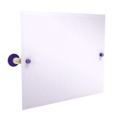 Collegiate Collection Landscape Rectangular Wall Mounted Tilt Mirror Seattle Purple and Gold Edition