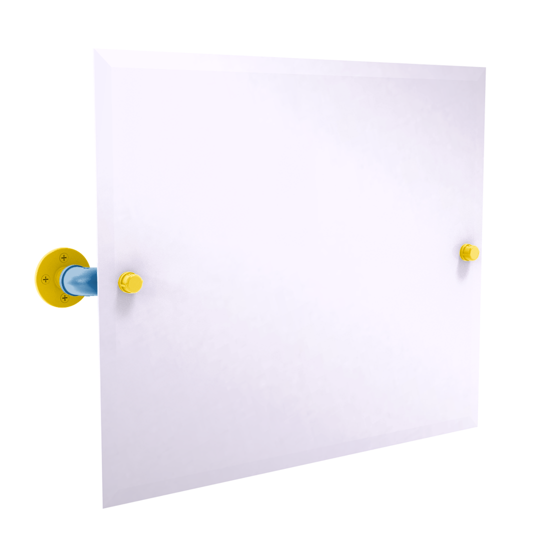 Collegiate Collection Landscape Rectangular Wall Mounted Tilt Mirror Westwood Blue and Gold Edition