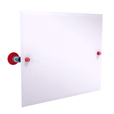 Collegiate Collection Landscape Rectangular Wall Mounted Tilt Mirror Oxford Red and Navy Edition