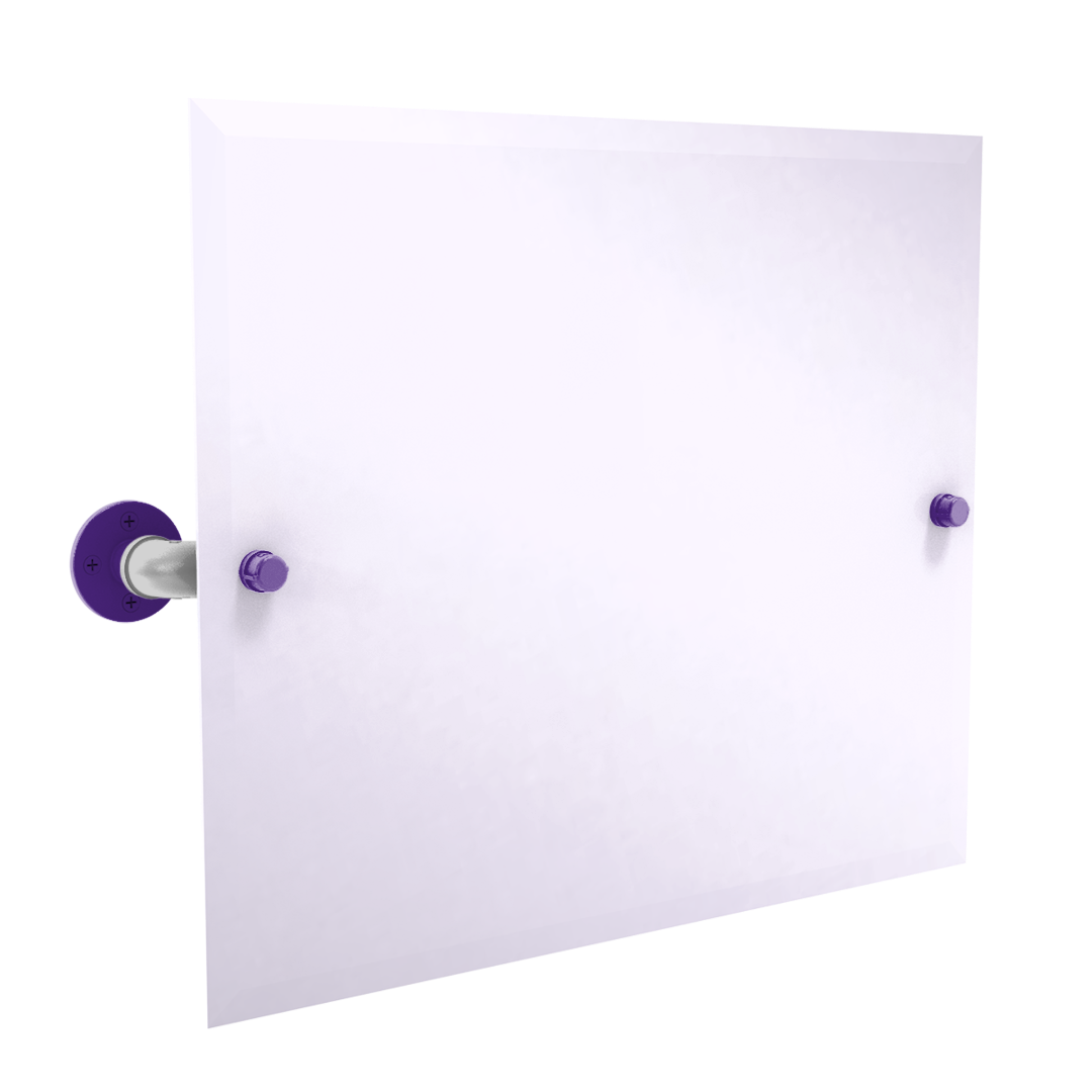 Collegiate Collection Landscape Rectangular Wall Mounted Tilt Mirror Flint Hills Purple and Silver Edition