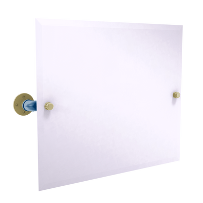 Collegiate Collection Landscape Rectangular Wall Mounted Tilt Mirror Atlanta Gold and White Edition