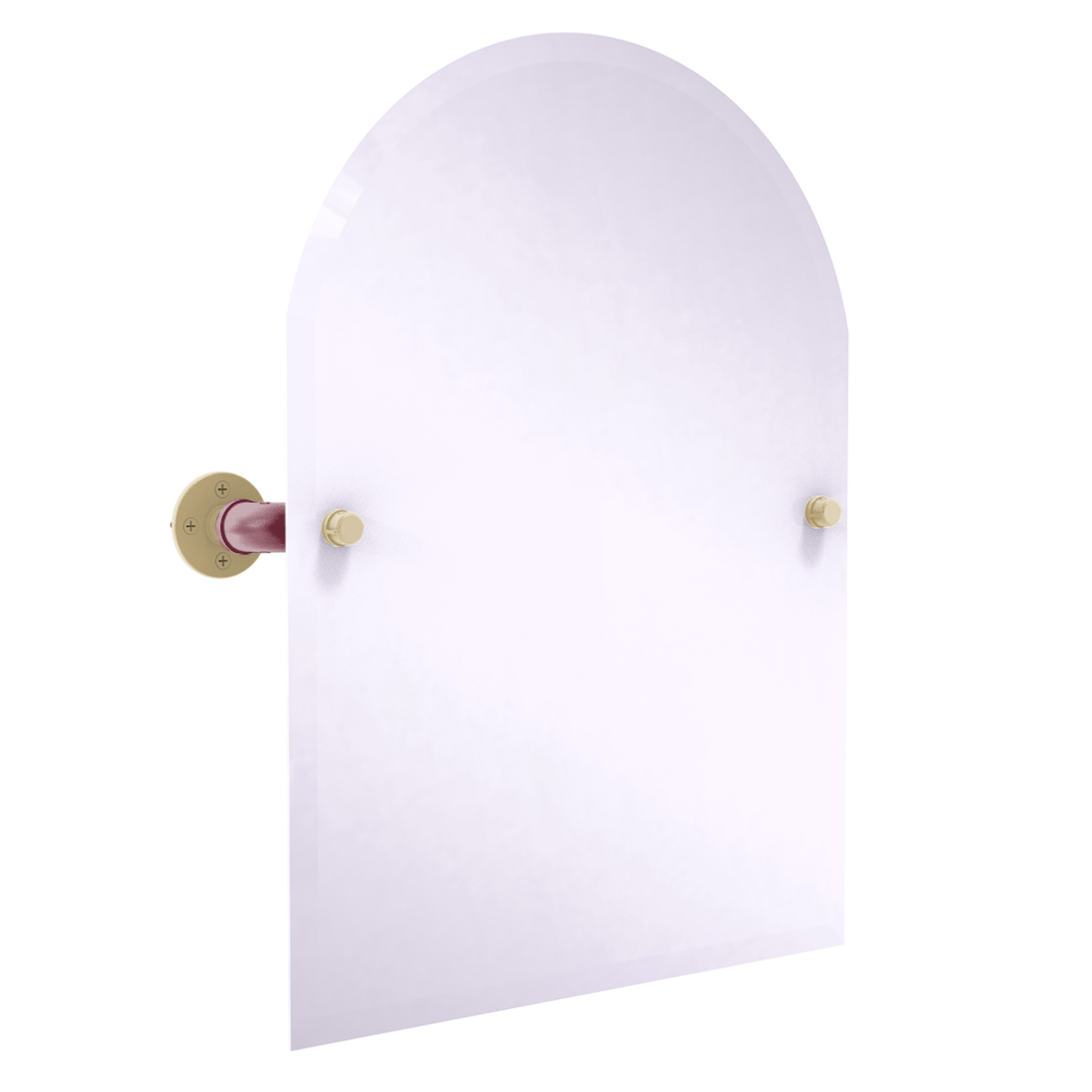 Collegiate Collection Frameless Arched Top Wall Mounted Tilt Mirror Tallahassee Garnet and Gold Edition