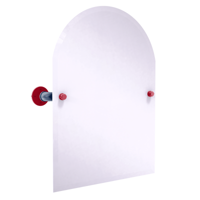 Collegiate Collection Frameless Arched Top Wall Mounted Tilt Mirror Tucson Red and Blue Edition