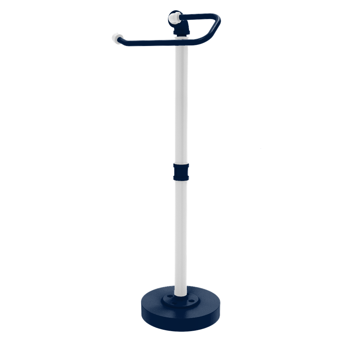 Collegiate Collection Freestanding Euro Style Toilet Tissue Stand Keystone State Blue and White Edition