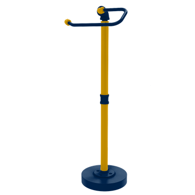 Collegiate Collection Freestanding Euro Style Toilet Tissue Stand Mountaineer State Blue and Gold Edition