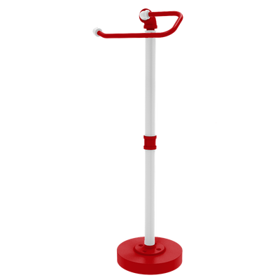 Collegiate Collection Freestanding Euro Style Toilet Tissue Stand Badger State Red and White Edition