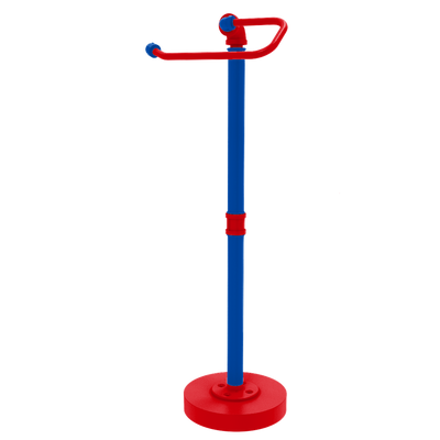 Collegiate Collection Freestanding Euro Style Toilet Tissue Stand Lawrence Blue and Crimson Edition