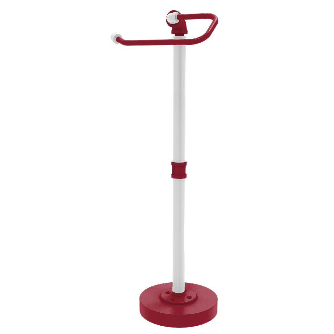 Collegiate Collection Freestanding Euro Style Toilet Tissue Stand Fayetteville Red and White Edition