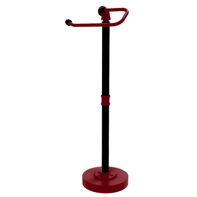 Collegiate Collection Freestanding Euro Style Toilet Tissue Stand Columbia Garnet and Black Edition