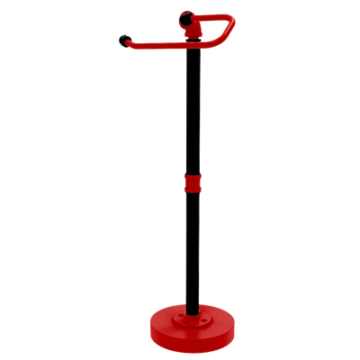 Collegiate Collection Freestanding Euro Style Toilet Tissue Stand Lubbock Red and Black Edition